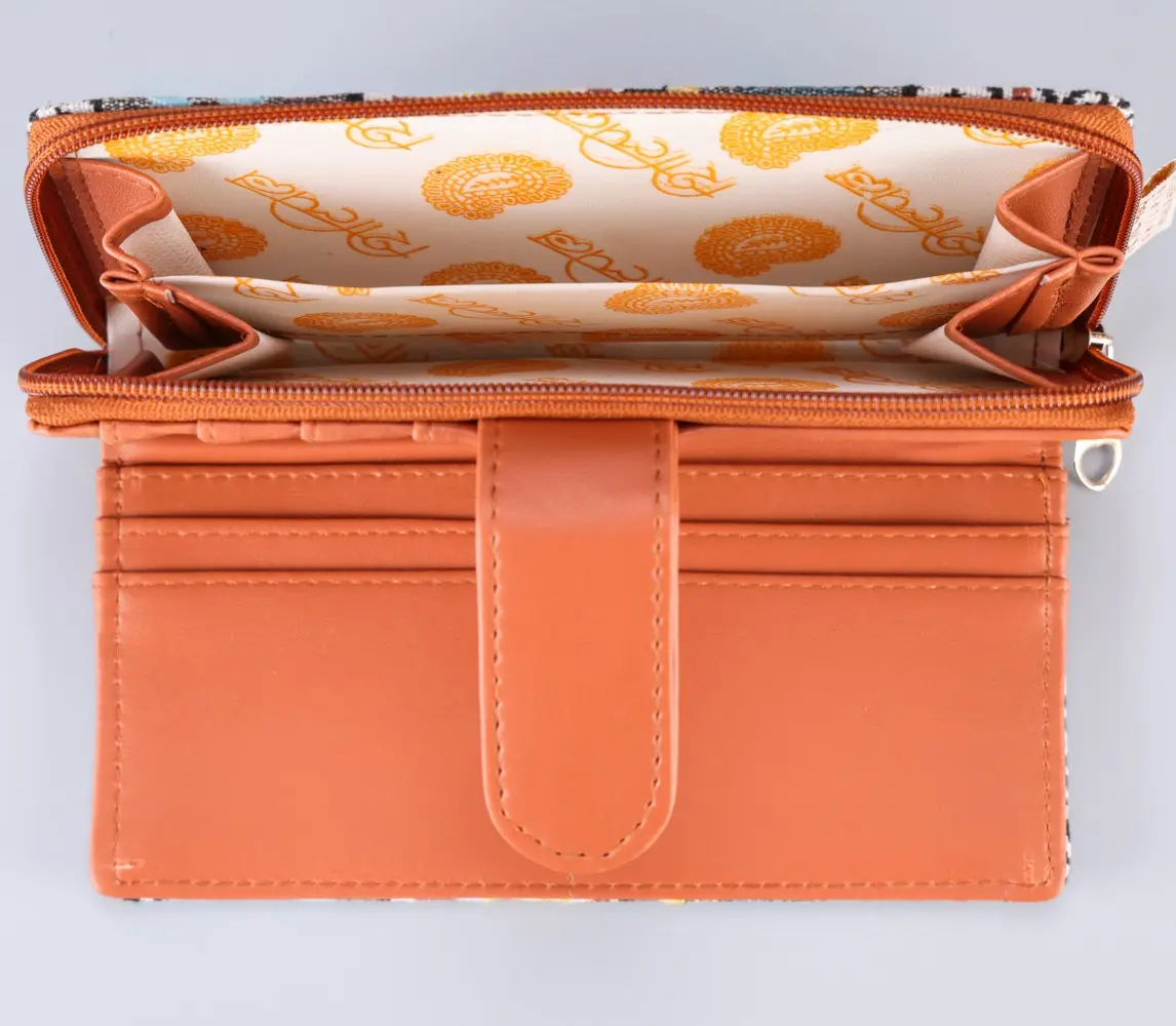 Vintage Tribal Triangle Flap Wallet
