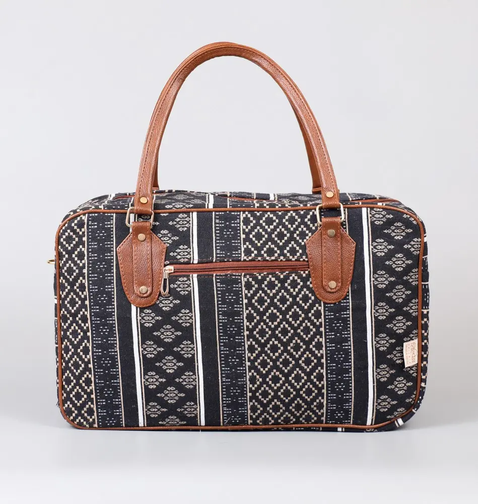 Vintage Beige Abstract Travel Bag