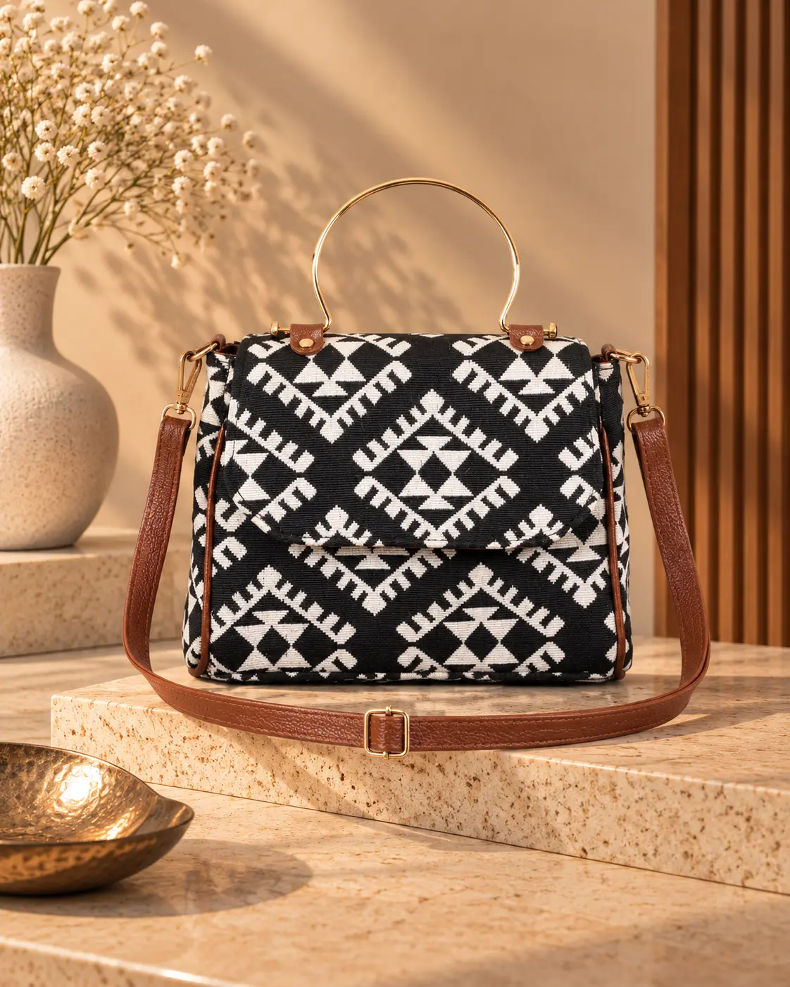 Vintage Charcoal Hues Sassy Sling