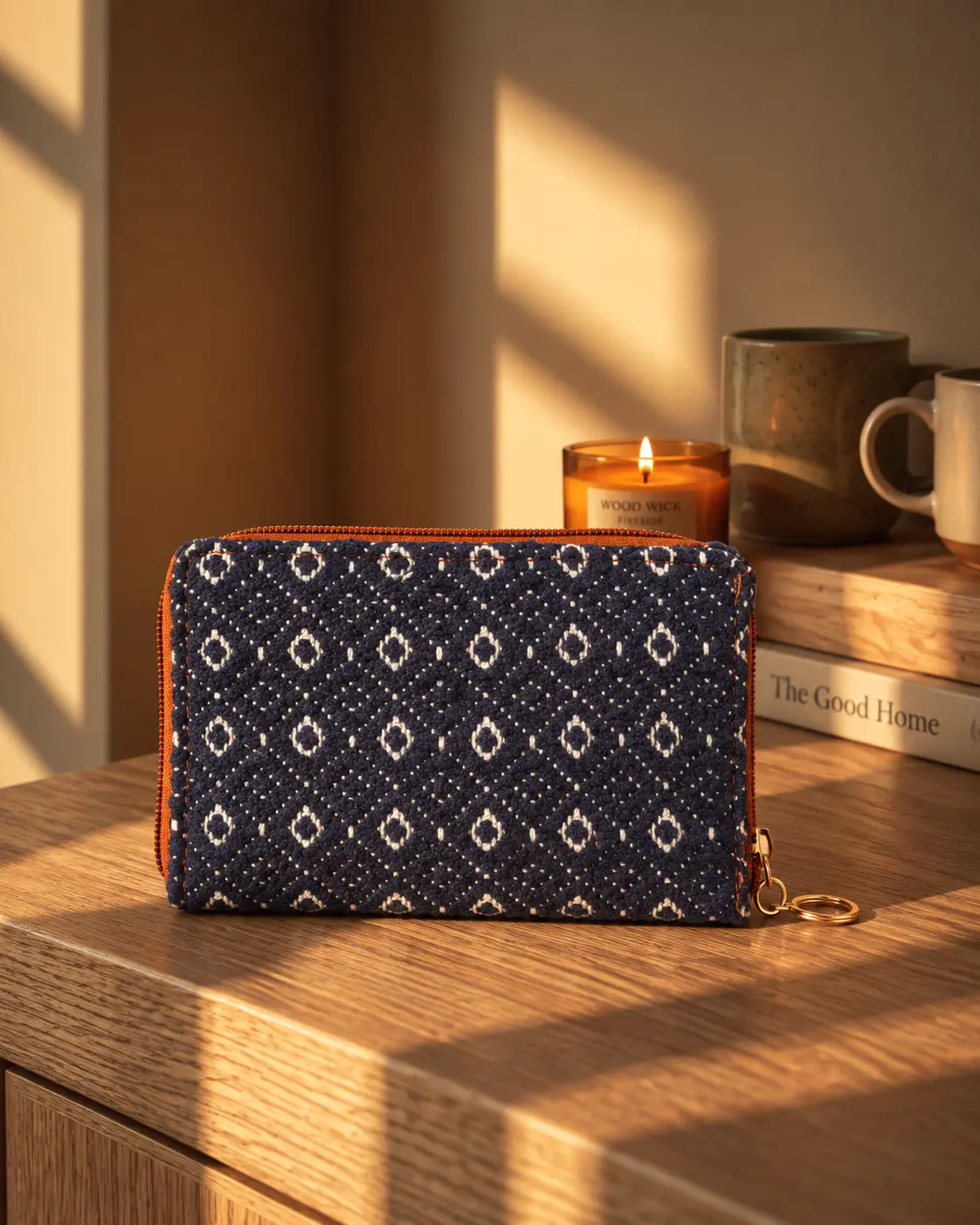 Vintage Blue Diamond Mini Wallet