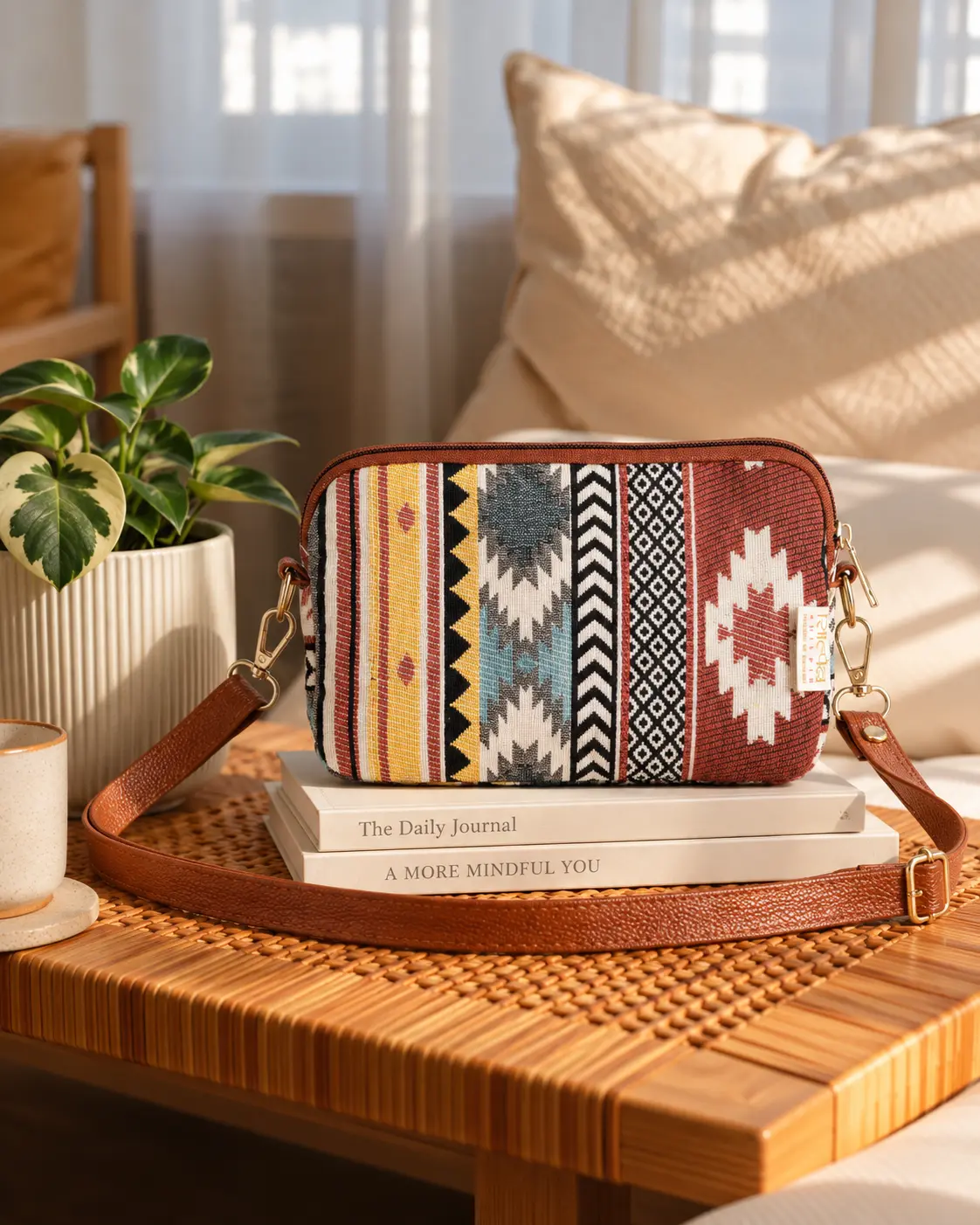 Vintage Brown Stripes Side Swipe