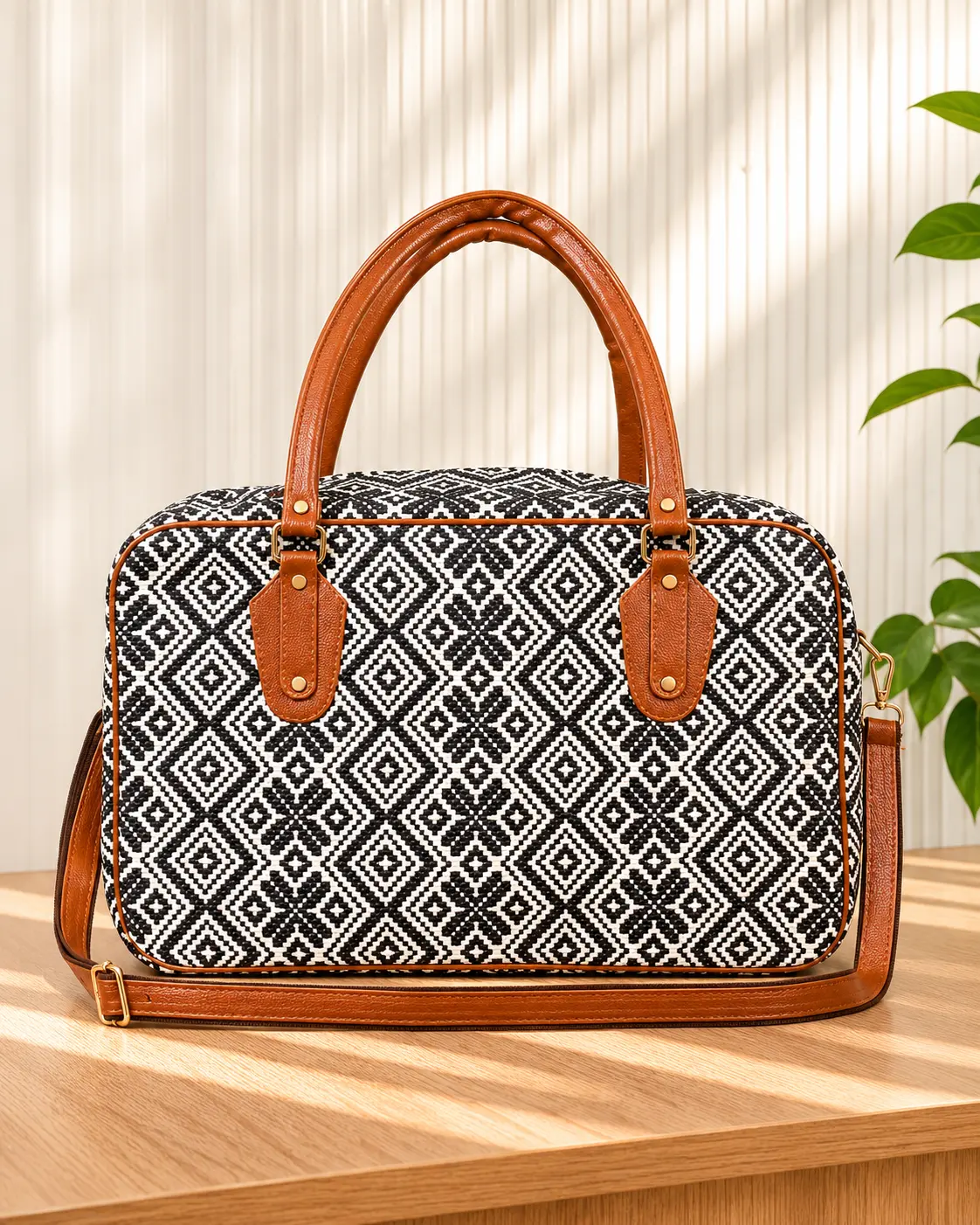 Vintage Double Diamond Travel Bag