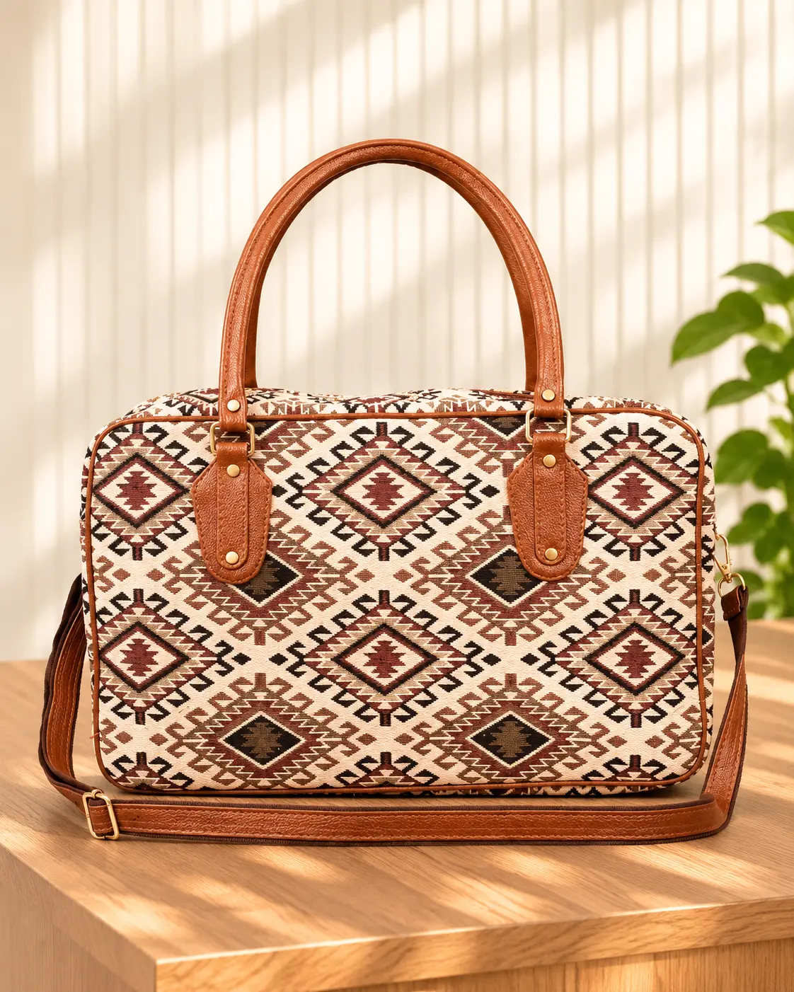 Vintage Tribal Triangle Travel Bag