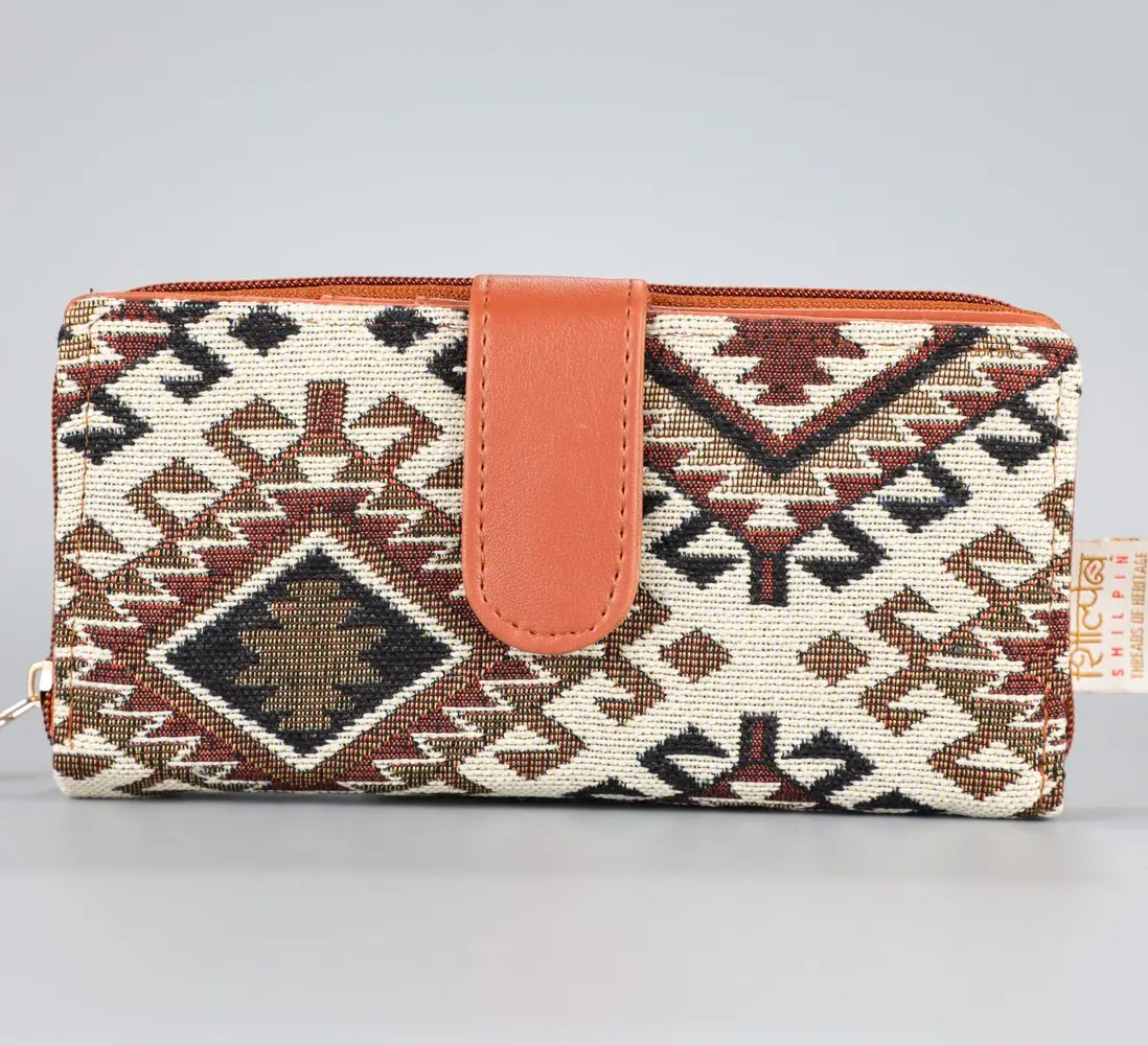 Vintage Tribal Triangle Flap Wallet