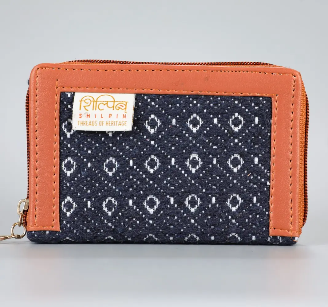 Vintage Blue Diamond Mini Wallet