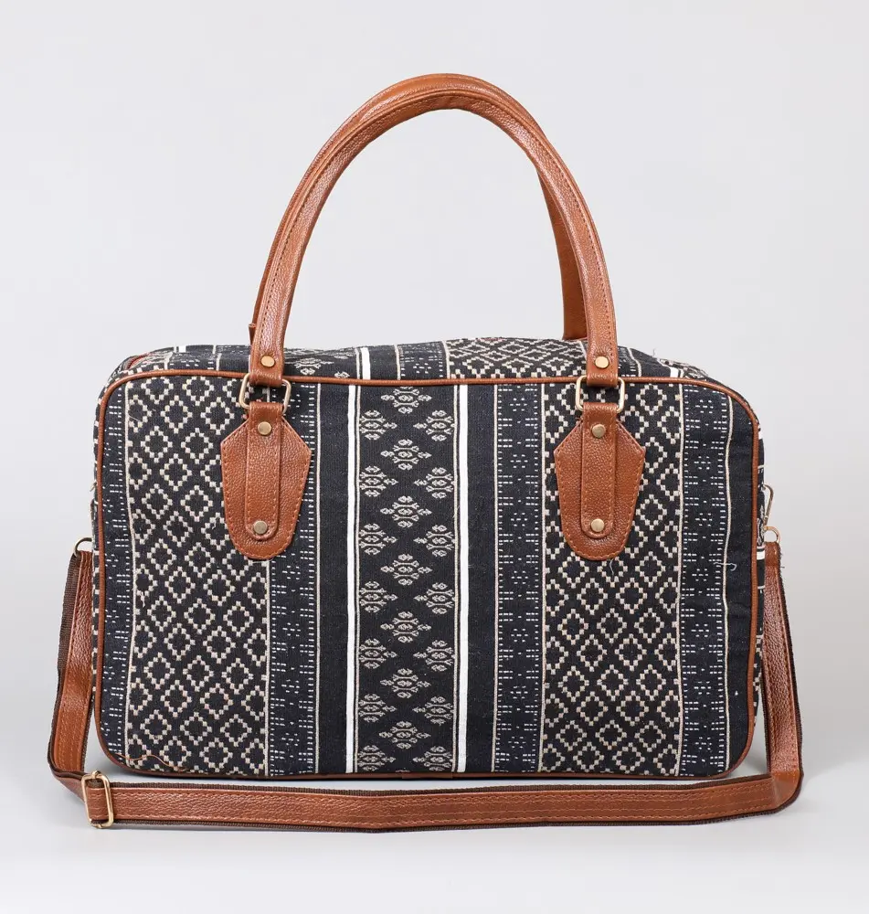 Vintage Beige Abstract Travel Bag
