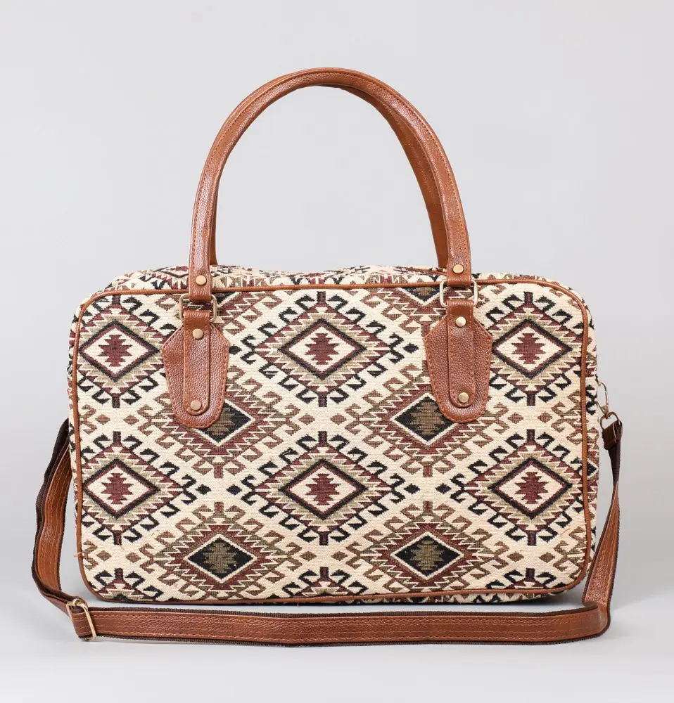 Vintage Tribal Triangle Travel Bag