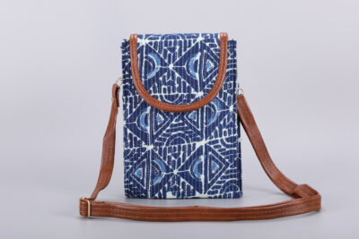 Jaipur Indigo Geometric Mobile Sling Bag