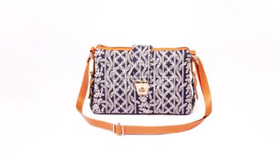 Lucknowi Stitch Navy Capsule Sling Bag