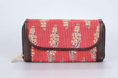 Red Fern Jaipur Double Zipped Wallet