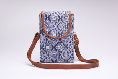 Royal Greek Blue Jaipur Mobile Sling Bag