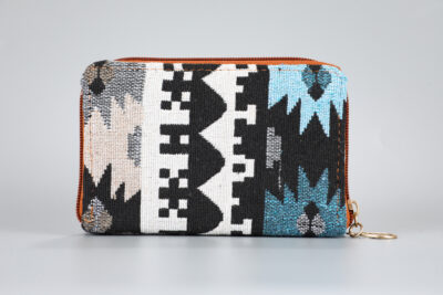 Vintage Blue Stripes Mini Wallet