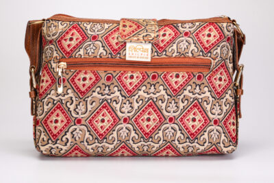 Brown diamond Print Jaipur Capsule Sling Bag