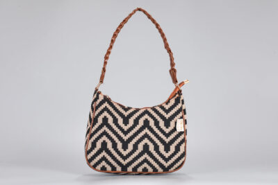 Vintage Zigzag Baguette Sling Bag