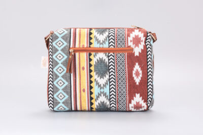 Vintage Brown Stripes Messenger Sling Bag