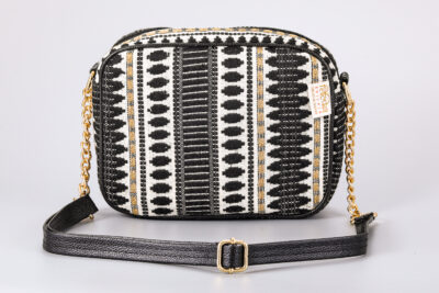 Vintage Golden Black Stripes Box slingbag