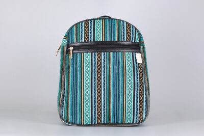 Vintage Satrangi Green Stripes Backpack