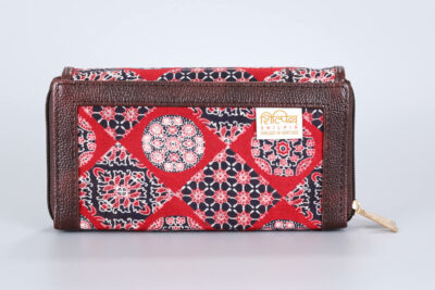 Red Mandala Jaipur Double Zipped Wallet