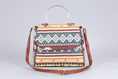 Vintage Brown Stripes Sassy Sling Bag