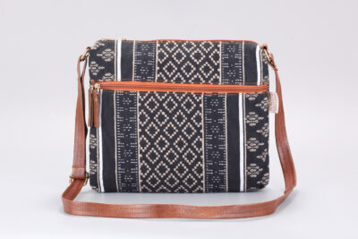 Vintage Abstract Beige Messenger Sling Bag