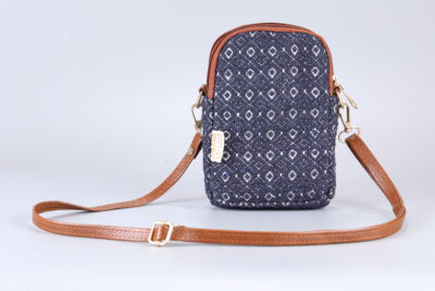 Vintage Blue Diamond Mobile Sling Bag