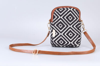 Vintage Black Diamond Mobile Sling Bag