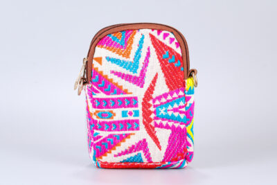 Vintage White Neon Pink Mobile Sling Bag