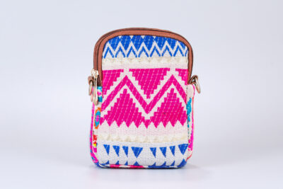 Vintage Pink Pulse Mobile Sling Bag