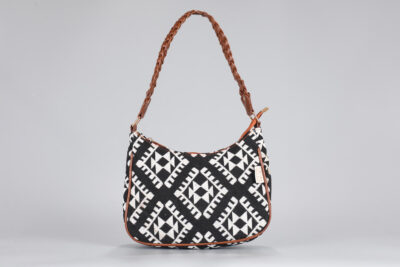 Vintage Charcoal Hues Baguette Sling Bag