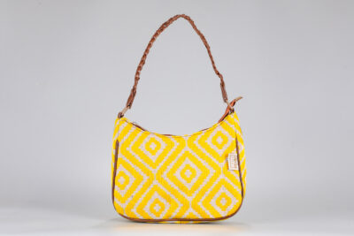 Vintage Yellow Diamond Baguette Sling Bag