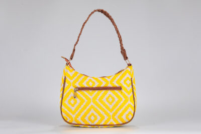 Vintage Yellow Diamond Baguette Sling Bag