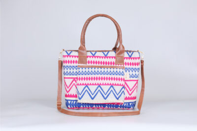 Vintage White Neon Pink Perfect Tote Bag