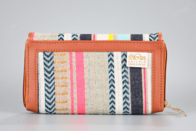 Vintage Satrangi Double Zipped Wallet