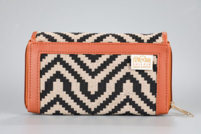 Vintage Zigzag Double Zipped Wallet
