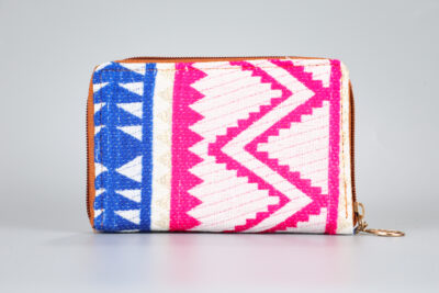 Vintage Pink Pulse Mini Wallet