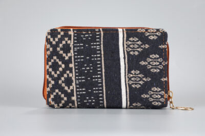 Vintage Beige Abstract Mini Wallet