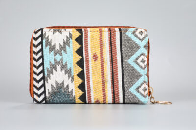 Vintage Brown Stripes Mini Wallet