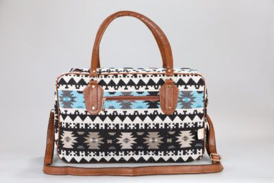 Vintage Blue Stripes Travel Bag