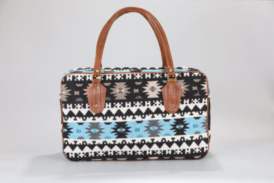 Vintage Blue Stripes Travel Bag