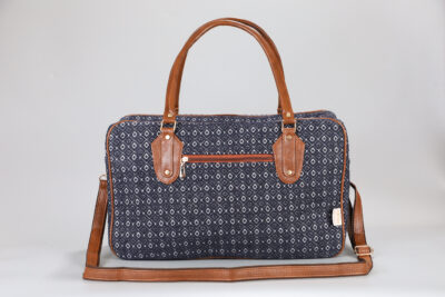 Vintage Blue Diamond Travel Bag