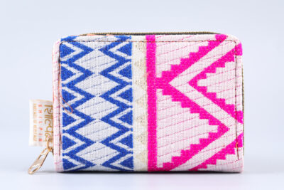 Vintage Pink Pulse Mini Flap Wallet