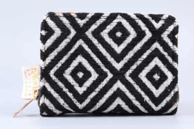 Vintage Black Diamond Mini Flap Wallet