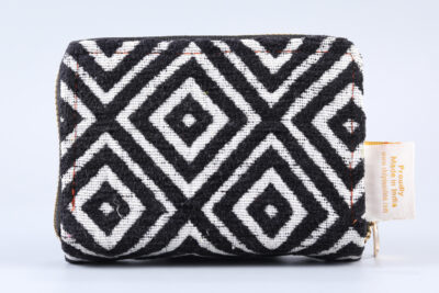 Vintage Black Diamond Mini Flap Wallet