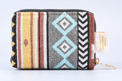 Vintage Brown Stripes Mini Flap Wallet