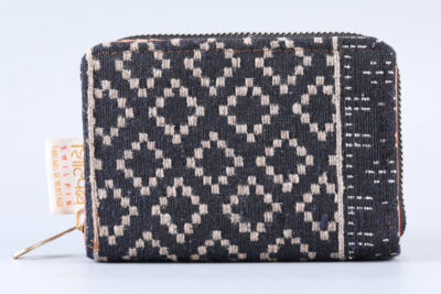 Vintage Beige Abstract Mini Flap Wallet