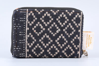 Vintage Beige Abstract Mini Flap Wallet