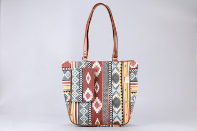 Vintage Brown Stripes Carryall Bag