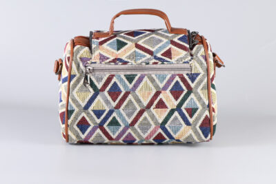 Vintage Diamond Weave Duffle Sling Bag