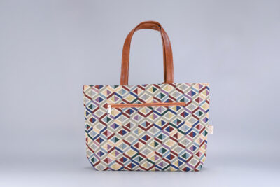 Vintage Diamond Wave Tote