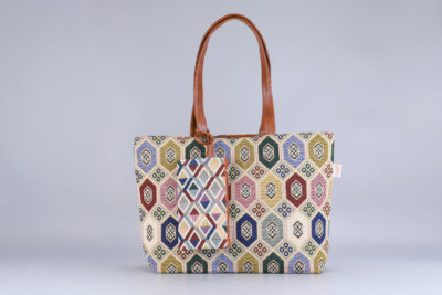 Vintage Colourful Rhombus Tote